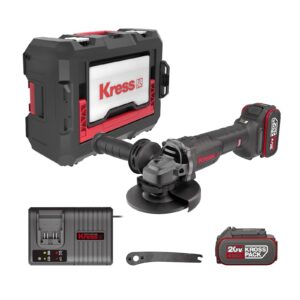 Rebarbadora 125Mm Profissional Kress 20V Kuh10.2  + 2 Baterias 20V 4.0Ah + Carregador + Mala