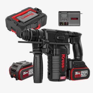 Martelo Perfurador Kress Profissional 20 V Sds-Plus Kuc61.2 + 2 Baterias 20V 4.0Ah + Carregador + Mala