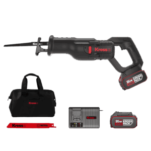 Serra Sabre Profissional Kress 20V Kue01 + 2 Baterias 20V 4.0Ah + Carregador + Bolsa