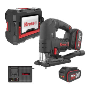 Serra Tico Tico Profissional Kress 20V Kue26 + 2 Baterias 20V 4.0Ah + Carregador + Mala